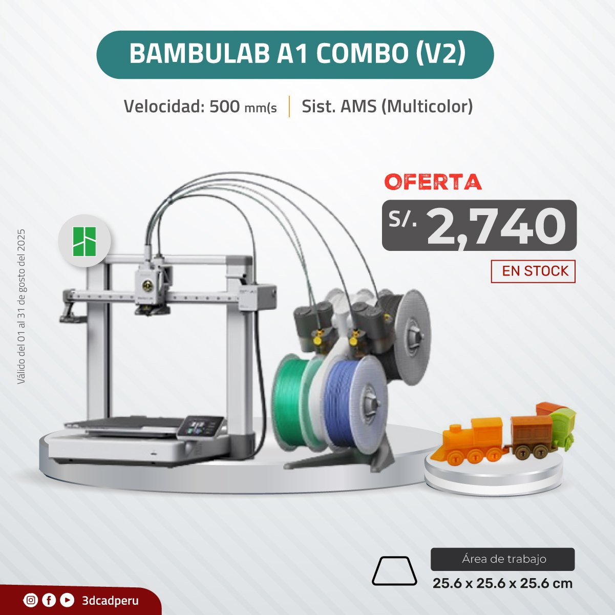 A1 Combo (V2) Bambulab - 3D CAD PERU