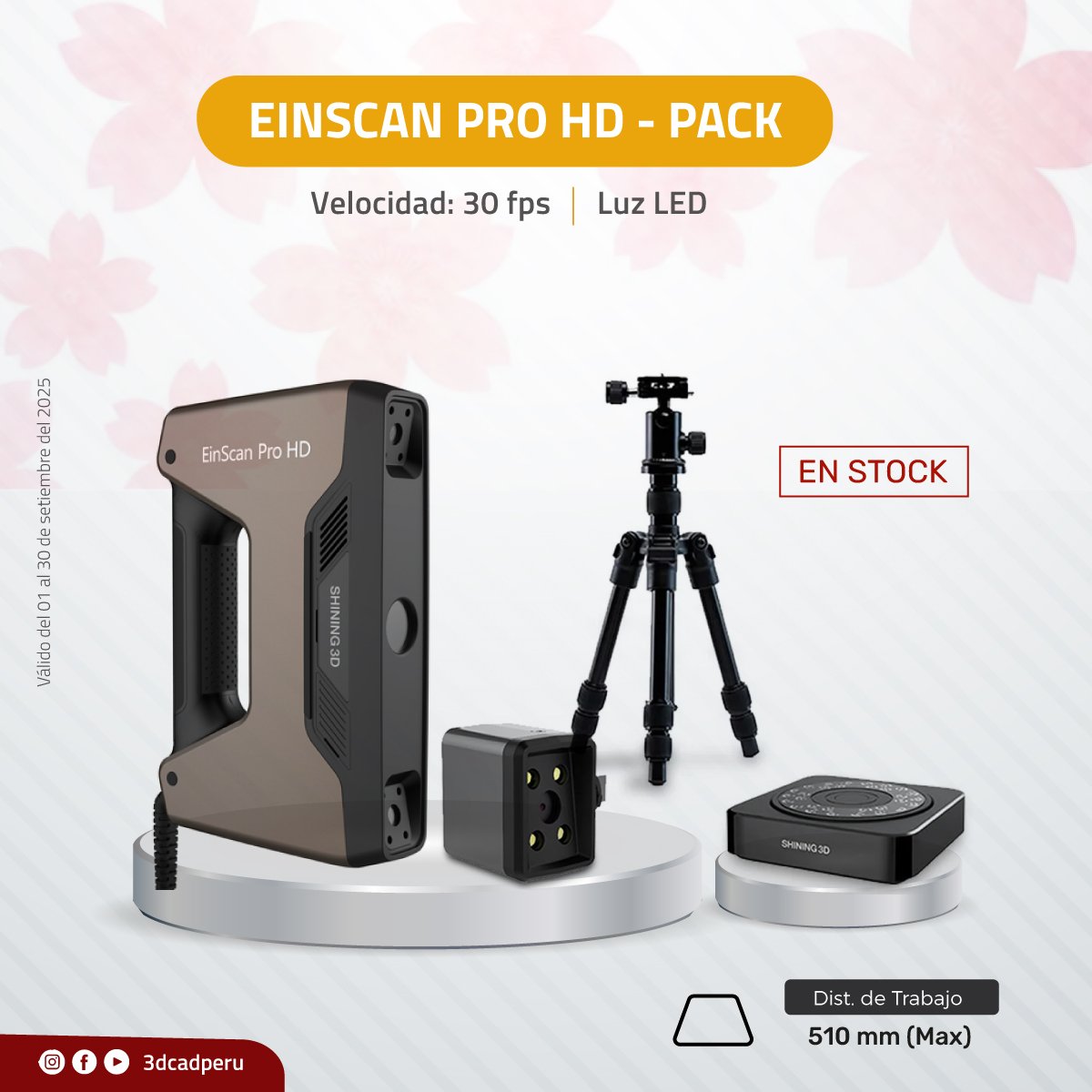 Pack - Einscan Pro HD - 3D CAD PERU